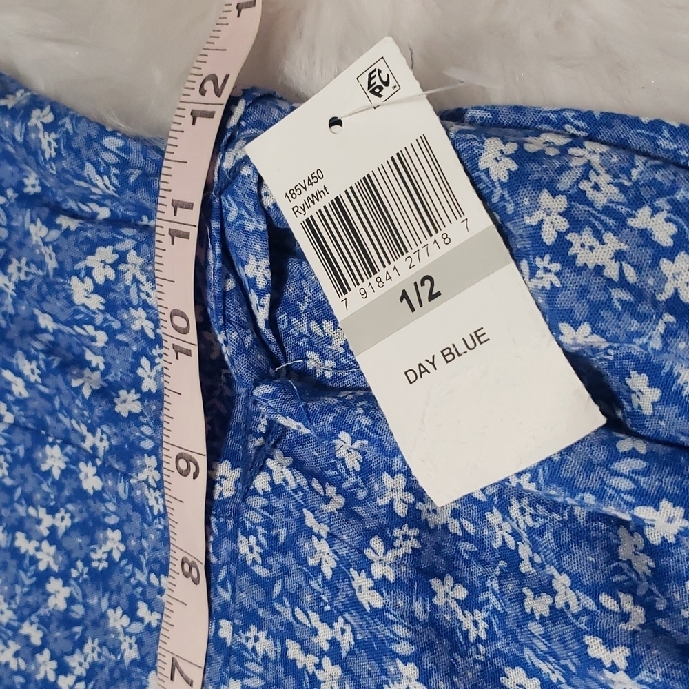 B.DARLIN FLORAL BLUE MINI DRESS SIZE 1/2 - Picture 7 of 11